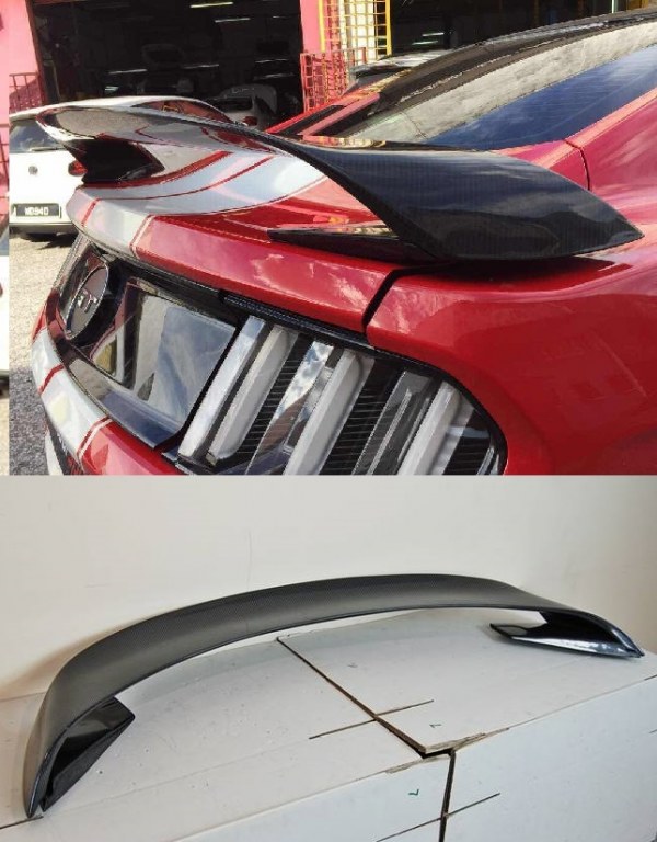 Spoiler Arrière Fibre De Carbone ABS Pour Ford Mustang 2015-2017 - Becquet Toit/coffre, Adhésif 3M