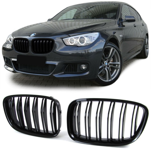 2 GRILLE DE CALANDRE DOUBLE LAME NOIR BMW SERIE 4 F32 F33 F36 F82