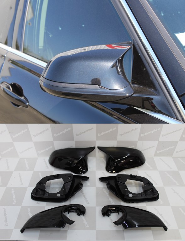 Coques de rétroviseurs Noir Brillant pour Audi A3 8P