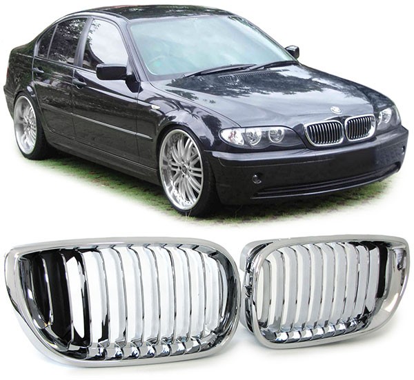 Grille de calandre chrome BMW Série 3 E46 berline phase 2 KUSTOMORPHOSE