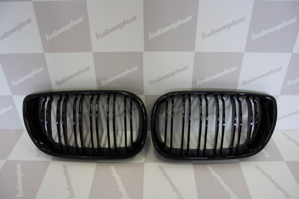 Calandre Avant Double Pont Noir Brillant Pour BMW E46 4 Portes 2002-2005 - ABS, Style Sport