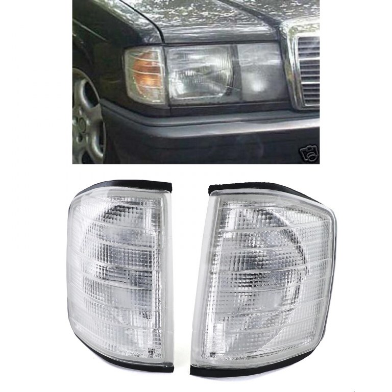 Clignotant Avant Gauche Gris Fumé Pour Mercedes 190 W201 (1982-1993) - Homologué E13 - Pièce Neuve