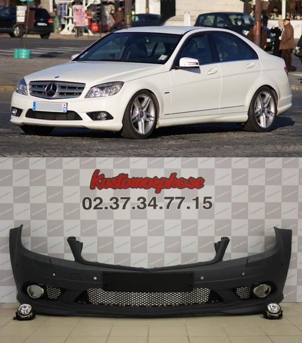 Pare-choc Mercedes classe C W204 Pack AMG kustomorphose