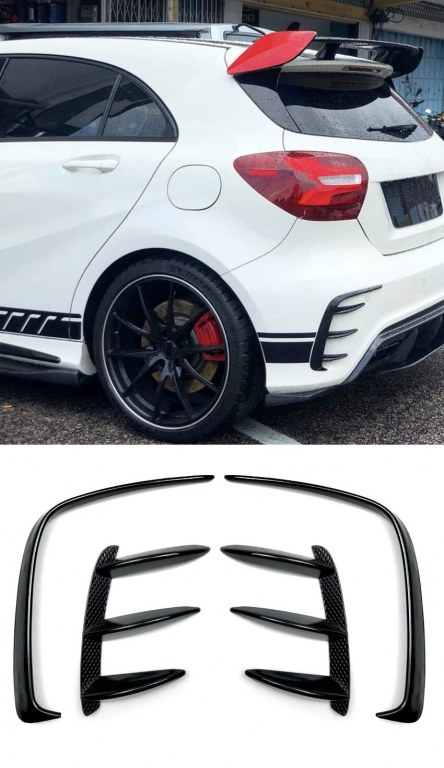 Pack Aero Avant pour Mercedes A45 AMG W177 - Noir brillant