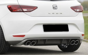 Diffuseur arrière SEAT LEON 5F FR Carbone look sortie double a gauche et droite