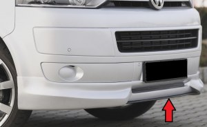 Lame central pour Rajout de pare choc avant RIEG VW T5 de 2009 a 2015