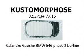 Calandre Gauche BMW E46 phase 2 Berline