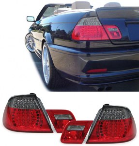 Feux arrières pour BMW Série 3 Cabriolet E46 rouge fumé