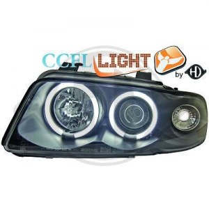 phares Angel Eyes fond noir AUDI A4 PHASE 1