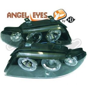 phares Angel Eyes fond noir AUDI A4 PHASE 2 99-01 