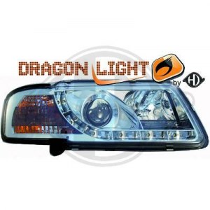 phares à LED diurnes, DragonLights, chrome AUDI A3