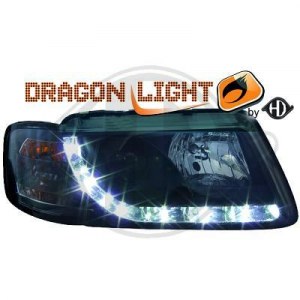phares à LED diurnes, DragonLights, noir AUDI A3