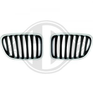 Calandre pour BMW X1 Noir Chrome