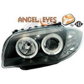 phares Angel Eyes fond noir BMW E87