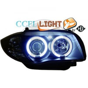 phares angel eyes, CCFL Angel Eyes, noir, H7+H7 BMW E87