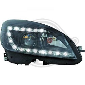 PHARES XENON LED POUR MERCEDES CLASSE C W204 NOIR