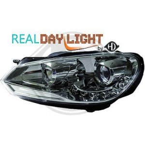 Phare golf 6 look GTD a led cristal/chrome 