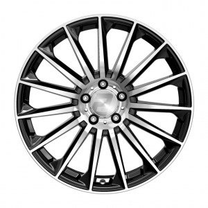 Pack de 4 Jantes Multi-Bâtons Noir Face Polie 8,5x19 5x112