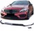 Lame de pare choc avant noir brillant type 2 pour Mercedes classe C W205 pack AMG line