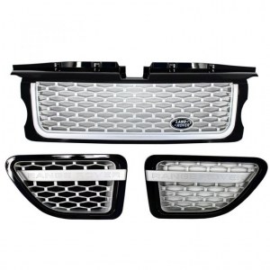 PACK CALANDRE LOOK AUTOBIOGRAPHY POUR RANGE ROVER SPORT Black Silver Edition