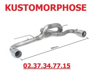 Échappement Ragazzon Sans Silencieux arrière duplex en inox G/D avec sortie ronde 90 mm pour Bmw Serie1 F20/F21