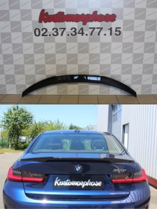 Becquet spoiler de coffre carbone type V BMW série 3 G20 et M3 G80