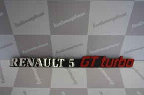 Anagramme logo arrière en alu Renault 5 GT Turbo