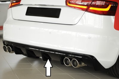 Diffuseur arrrière 4sorties audi A3 8V 3 et 5 portes RS Design 