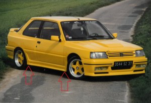 Jeu de bas de caisse 3 portes "Squale" pour Peugeot 309
