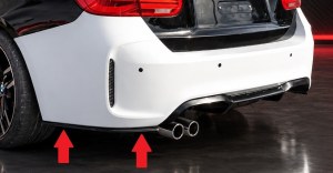 Paire de Lame de coin de pare choc arrière look M2 BMW F31