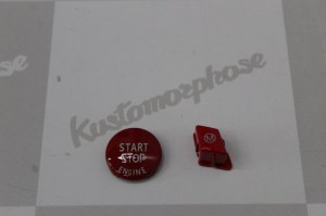 Pack Bouton de démarrage Start Stop et volant ROUGE