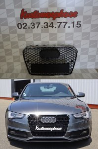 Calandre Audi A5 8T 2013-2017 Noir et chrome