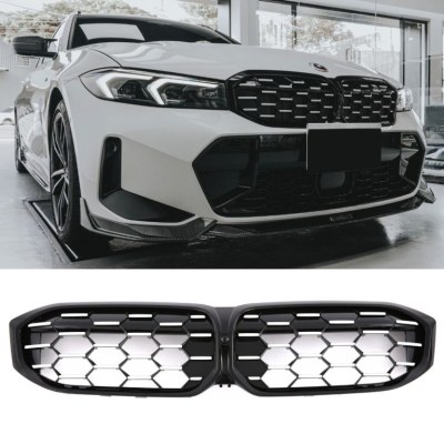 Calandre Diamant Noir et Chrome brillant pour BMW SÉRIE 3 G20-G21LCI 2022+