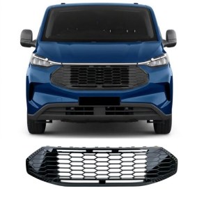 Calandre sport nid d'abeille pour Ford Transit Custom 2024+ Noir brillant – Look épuré.