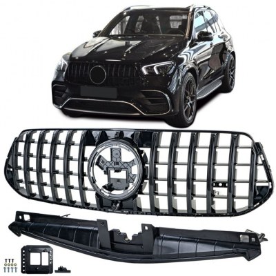 Calandre GT-R AMG Panamericana Noir pour Mercedes GLE (W167/C167) 2023+ pour pare choc AMG line
