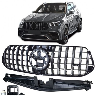 Calandre GT-R AMG Panamericana Noir et chrome pour Mercedes GLE (W167/C167) 2023+ pour pare choc AMG line