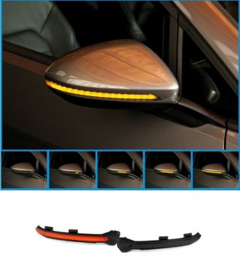 clignotant de rétro led dynamique défilant noir golf 7