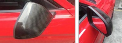 Coque de rétro carbone a collé Ford Mustang