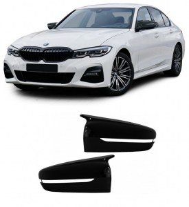 Coques de rétroviseurs noir brillant look M3 pour BMW serie 3 G20 G21 et Serie 5 G30