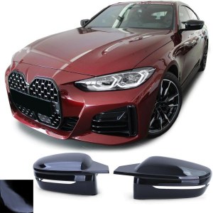 Coques de rétroviseurs noires brillantes BMW Série 4 G22 G23 G26 à partir de 20