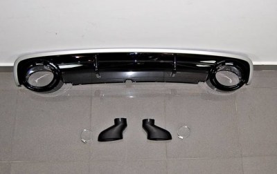 Diffuseur arrière AUDI A6 look RS6 (2004-2008) avec embout d’apparemment 