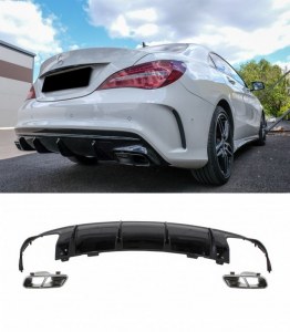 Diffuseur arrière + Embouts échappements chrome CLA W117 45 AMG