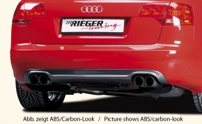 Diffuseur de pare choc arrière RIEGER carbone look Audi A4 type 8E