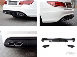 Diffuseur + Embouts d'échappement MEC Design pour Mercedes Classe E coupé C207 Pack AMG 2009 à 2013