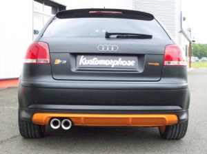 Diffuseur jupe arrière de pare choc Audi A3 S3 8P uniquement 3 portes de 2003 a 2008