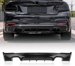 Diffuseur M performance 4 sortie noir brillant pour BMW Série 2 F22 F23 avec pack M