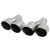 Diffuseur arrière 4 sorties M Performance pour BMW série 3 G20 G21 pack M+ embout CHROME