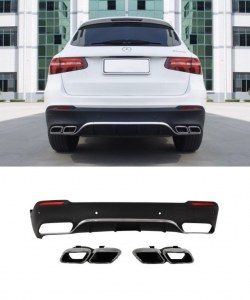 Diffuseur pare-chocs arrière Mercedes GLC SUV W253 look GLC 63 AMG pour pare choc standard