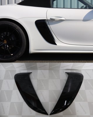 Écopes d'air Latérales Noir brillant look GT4 Look pour Porsche Boxster Cayman 718 982
