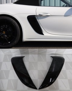Écopes d'air Latérales Noir brillant look GT4 Look pour Porsche Boxster Cayman 718 982